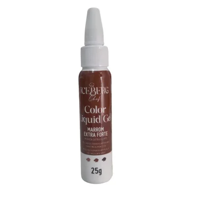 Colorante Liquid Gel Iceberg- MARRONE EXTRA FORTE - 25g (Marrom)