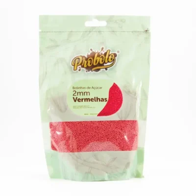 Perline di zucchero 2mm rosso – 250g missangas vermelho