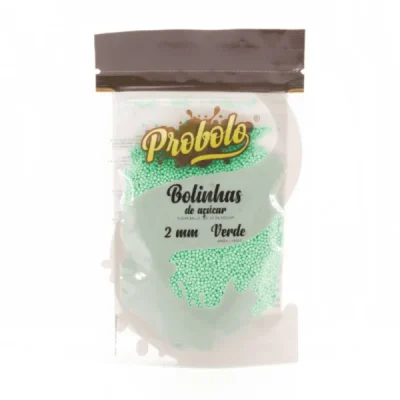 Perline di zucchero 2mm verde – 60g missangas tiffany