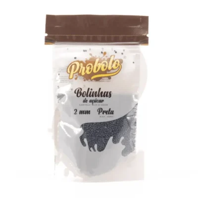 Perline di zucchero 2mm nero – 60g missangas preto