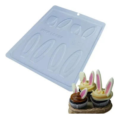 BWB 10557 - Stampo per cioccolato Semplice Orecchio Coniglio (orelha coelho)