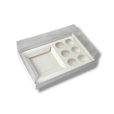 Scatola Bento Cake + 6 cioccolatini (brigadeiro) - bianca