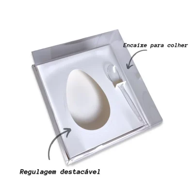 Cucchiaio Uova Box 250/350g Bianco  (caixa Ovo de colher)