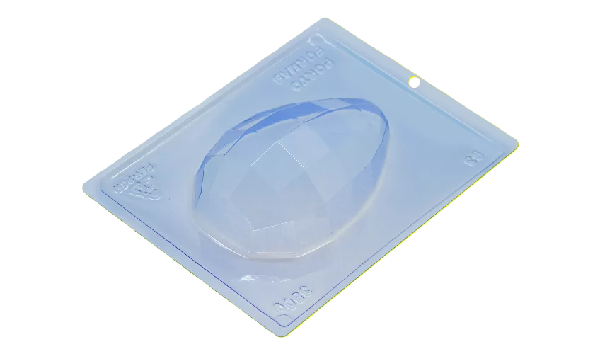 Uovo Sfaccettato 350g - PF93 Porto Formas Stampo per cioccolato 3 parti