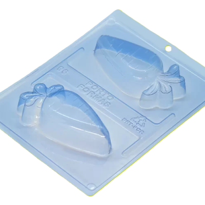 Porto Formas - Stampo per cioccolato 3 parti Carota Ripiene - PF96 (cenoura)