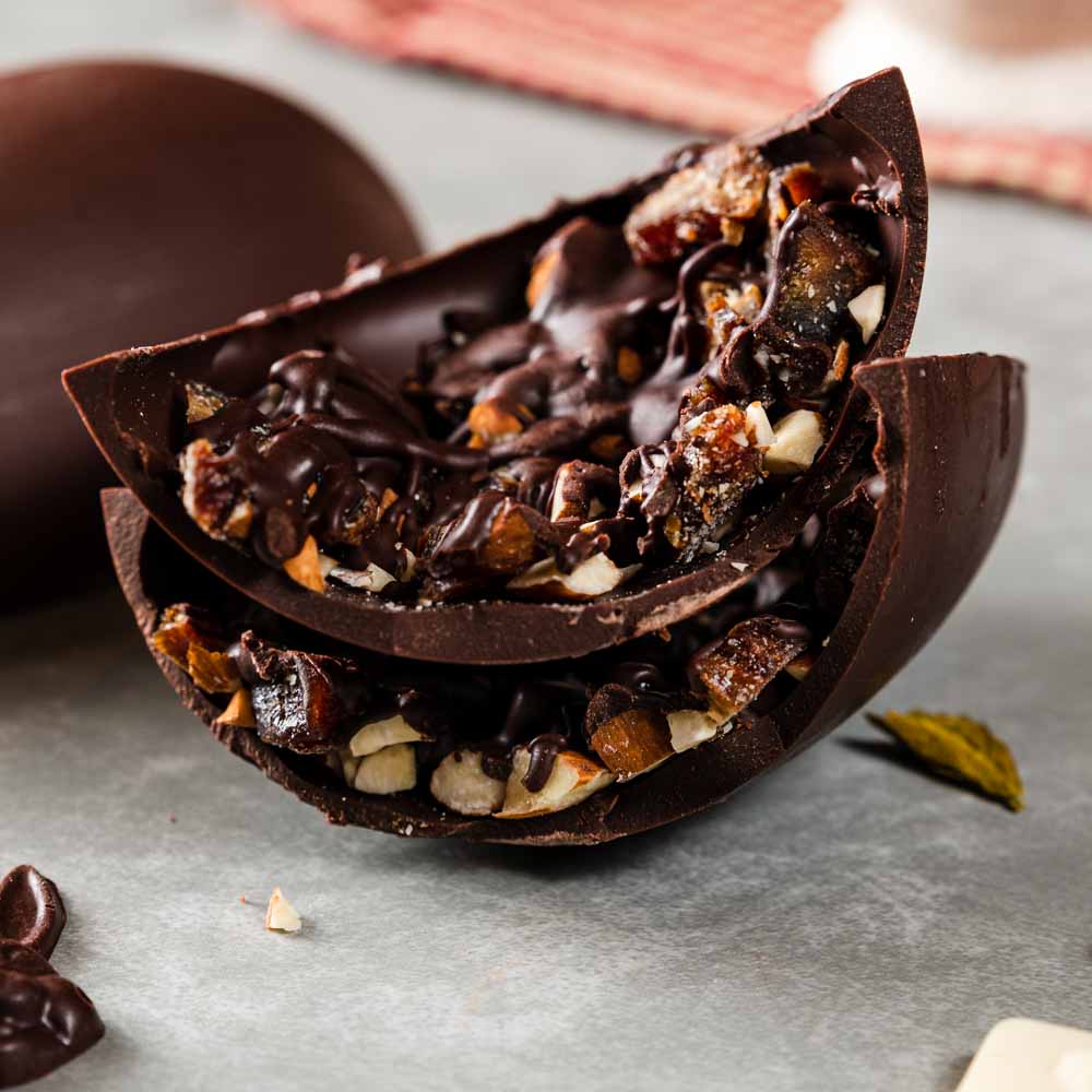 Uovo liscio 350g PF95 Stampo per cioccolato 3 parti - immagine 2