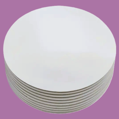 PACK 5 - Sottotorta Rotondo Bianco - MDF 3mm (legno)